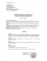 ARRETE N° 06 2025 VENTE AU DEBALLAGE COMITE DES FETES